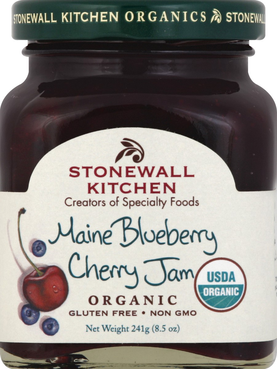 slide 1 of 3, Stonewall Kitchen Organic Jam Blueberry Cherry, 8.5 oz