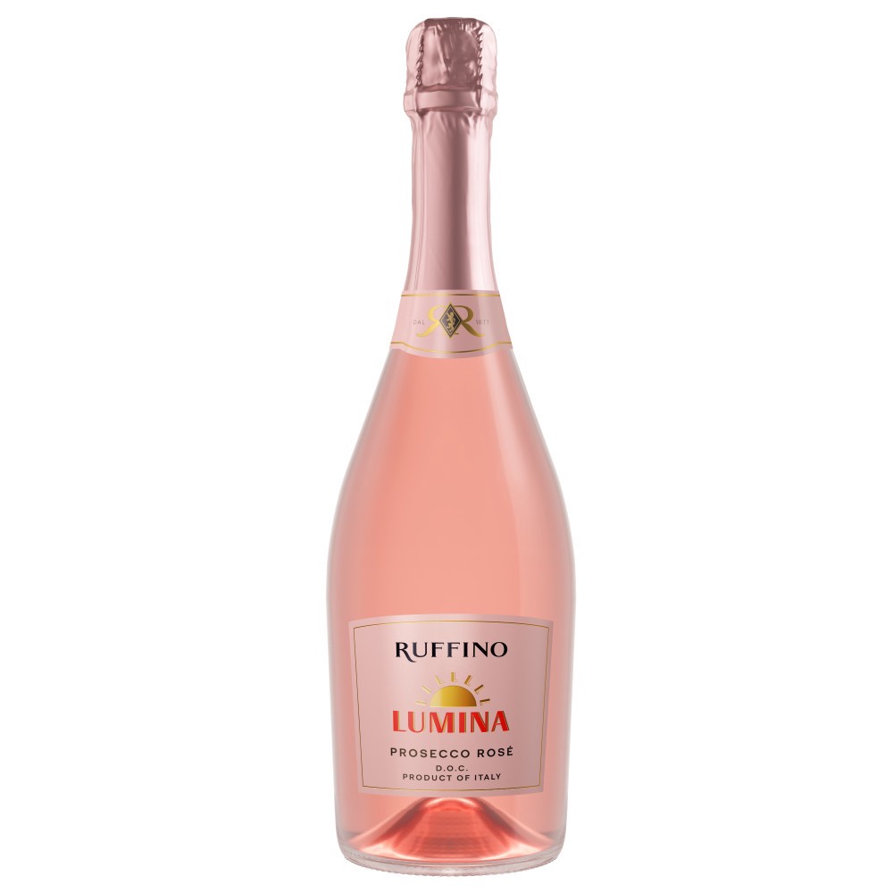 slide 1 of 25, Ruffino Lumina Prosecco DOC, Italian Rose Sparkling Wine, 750 mL Bottle, 25.36 fl oz