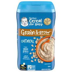 Gerber Stage 1 Baby Food, Baby Oatmeal Cereal, 8g Whole Grains, Infant Cereal