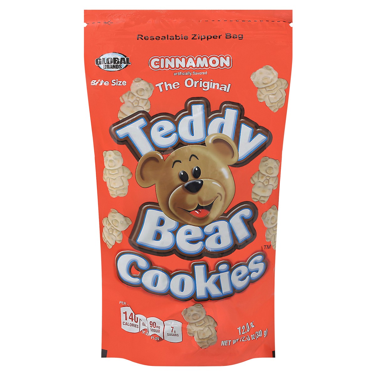 slide 4 of 14, Global Brands Bite Size Teddy Bear Cinnamon Cookies 12.0 oz, 12 oz