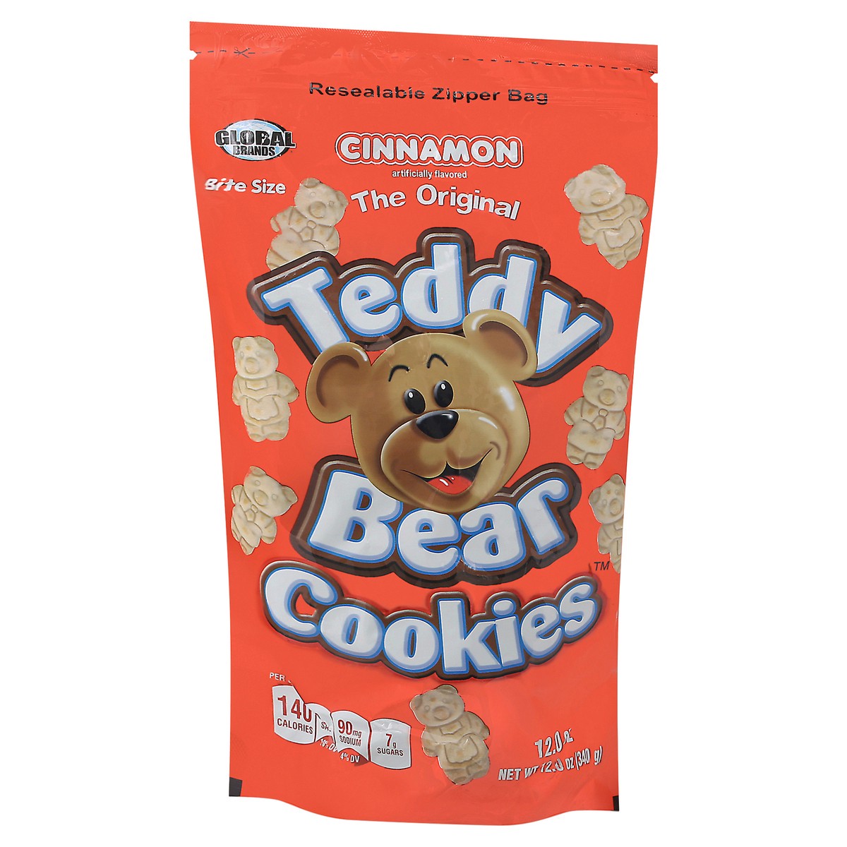 slide 13 of 14, Global Brands Bite Size Teddy Bear Cinnamon Cookies 12.0 oz, 12 oz