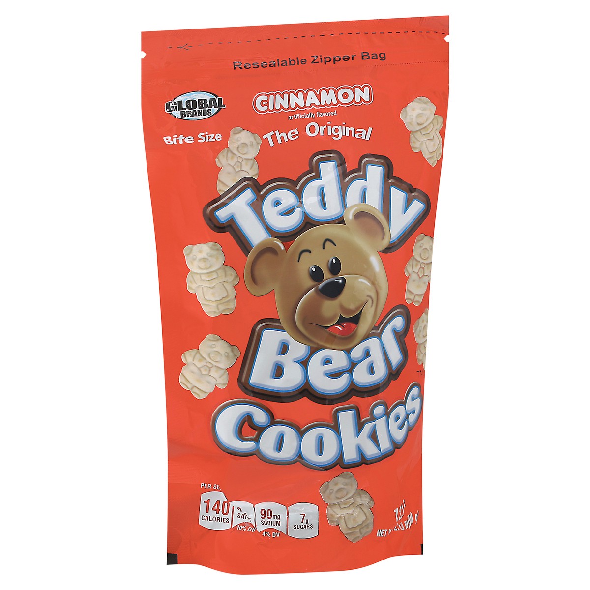 slide 10 of 14, Global Brands Bite Size Teddy Bear Cinnamon Cookies 12.0 oz, 12 oz