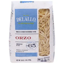 DeLallo No. 65 Cut Orzo Artisanal Pasta,16 oz