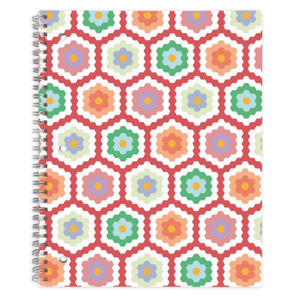 slide 1 of 1, Office Depot Brand Fashion Notebook, 8-1/2'' X 10-1/2'', Wide Ruled, 160 Pages (80 Sheets), Geometric, 80 ct