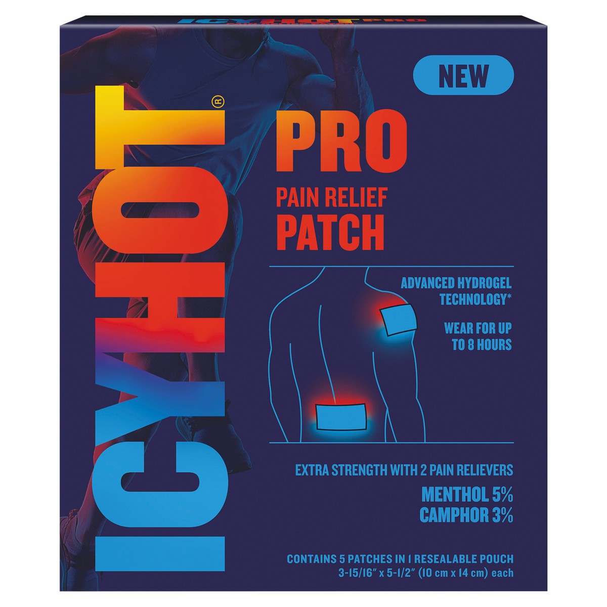slide 1 of 3, Icy Hot Pro Pain Relief Patch 5ct, 5 ct