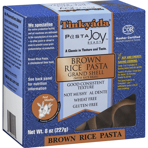 slide 2 of 9, Food Directions Tinkyada Pasta Joy Ready Brown Rice Pasta Grand Shell, 8 oz