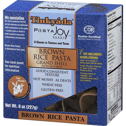 slide 3 of 9, Food Directions Tinkyada Pasta Joy Ready Brown Rice Pasta Grand Shell, 8 oz