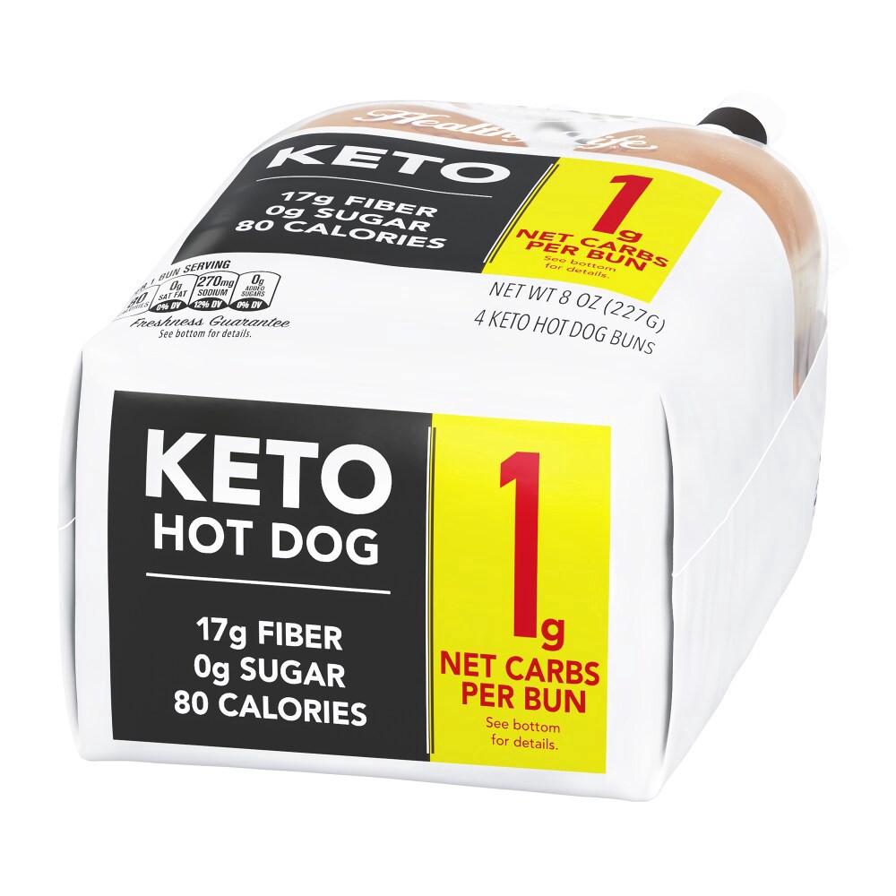 slide 2 of 3, Hlthy Life Keto Hot Dog Buns, 4 ct