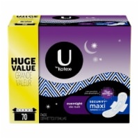 slide 1 of 1, Kotex U Overnight Security Maxi Pads, 70 ct