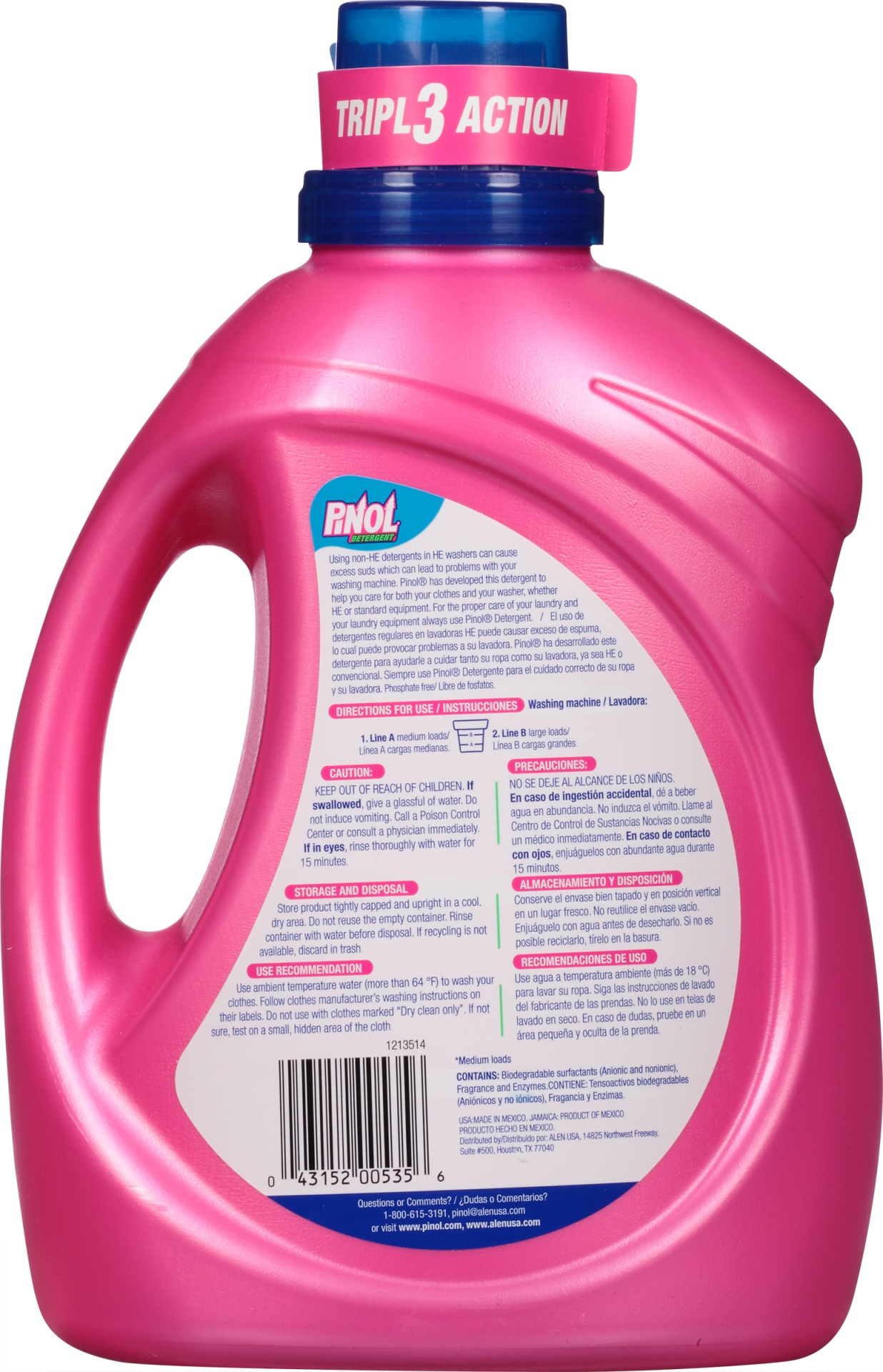 slide 6 of 7, Pinol Floral Liquid Laundry Detergent 64 Loads, 100 oz