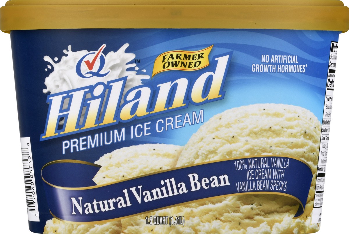 slide 7 of 9, Hiland Dairy Premium Natural Vanilla Bean Ice Cream 1.5 qt, 1.5 qt