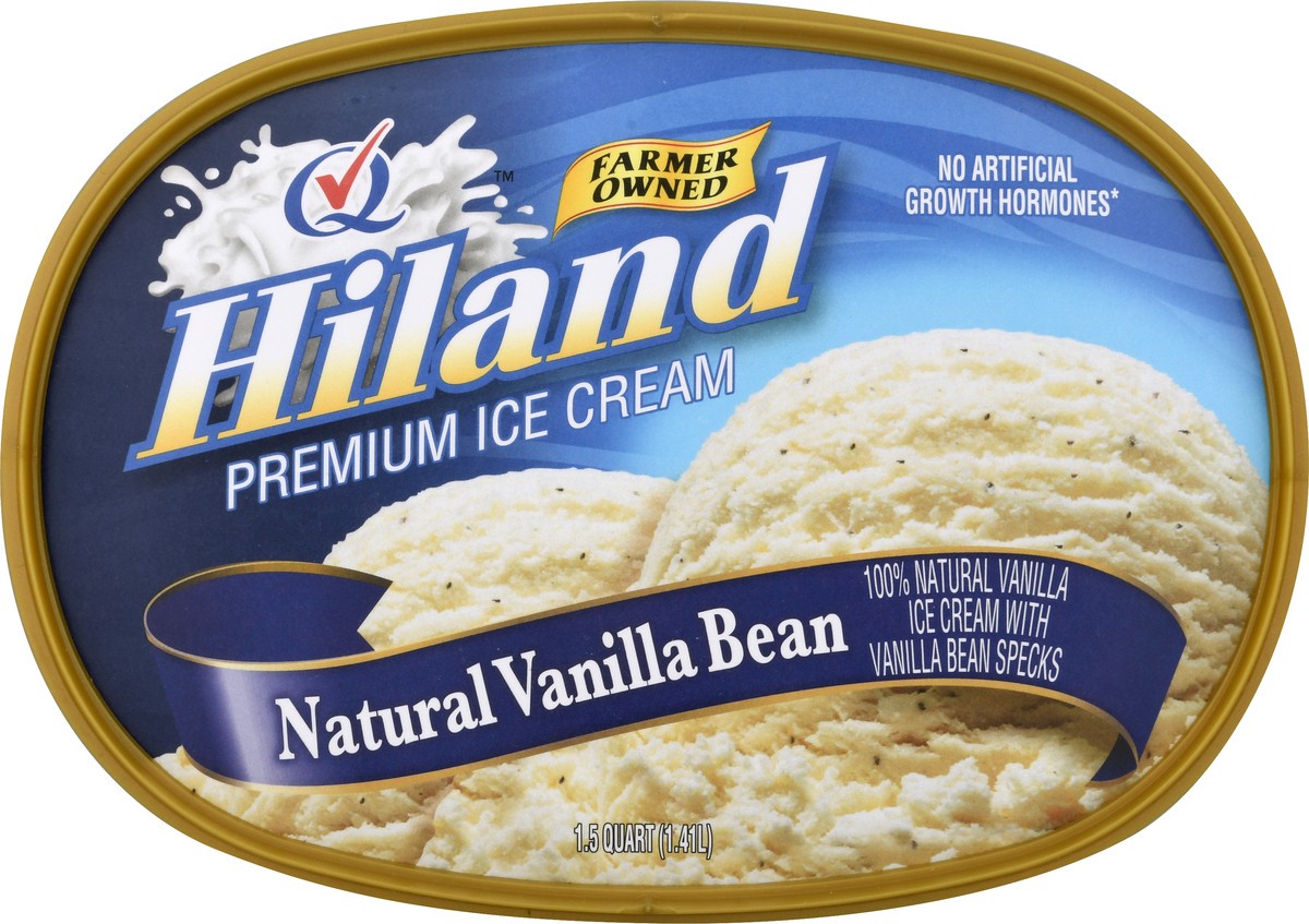 slide 2 of 9, Hiland Dairy Premium Natural Vanilla Bean Ice Cream 1.5 qt, 1.5 qt