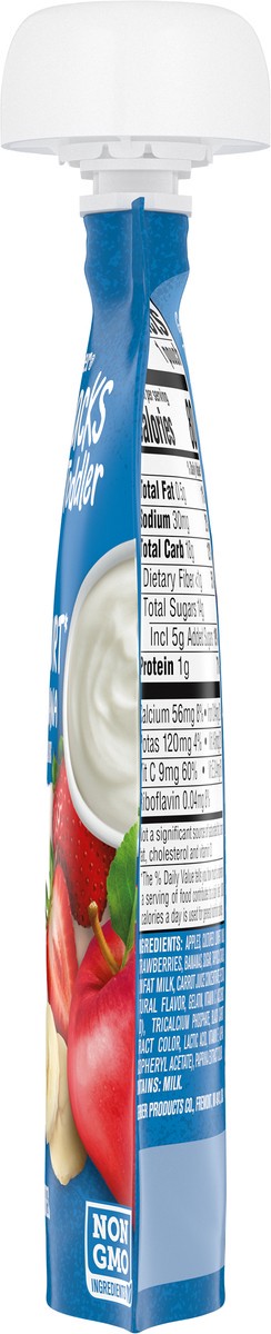 slide 5 of 9, Gerber Snacks for Toddler, Fruit and Yogurt Strawberry Banana, 3.5 oz Pouch, 3.5 oz