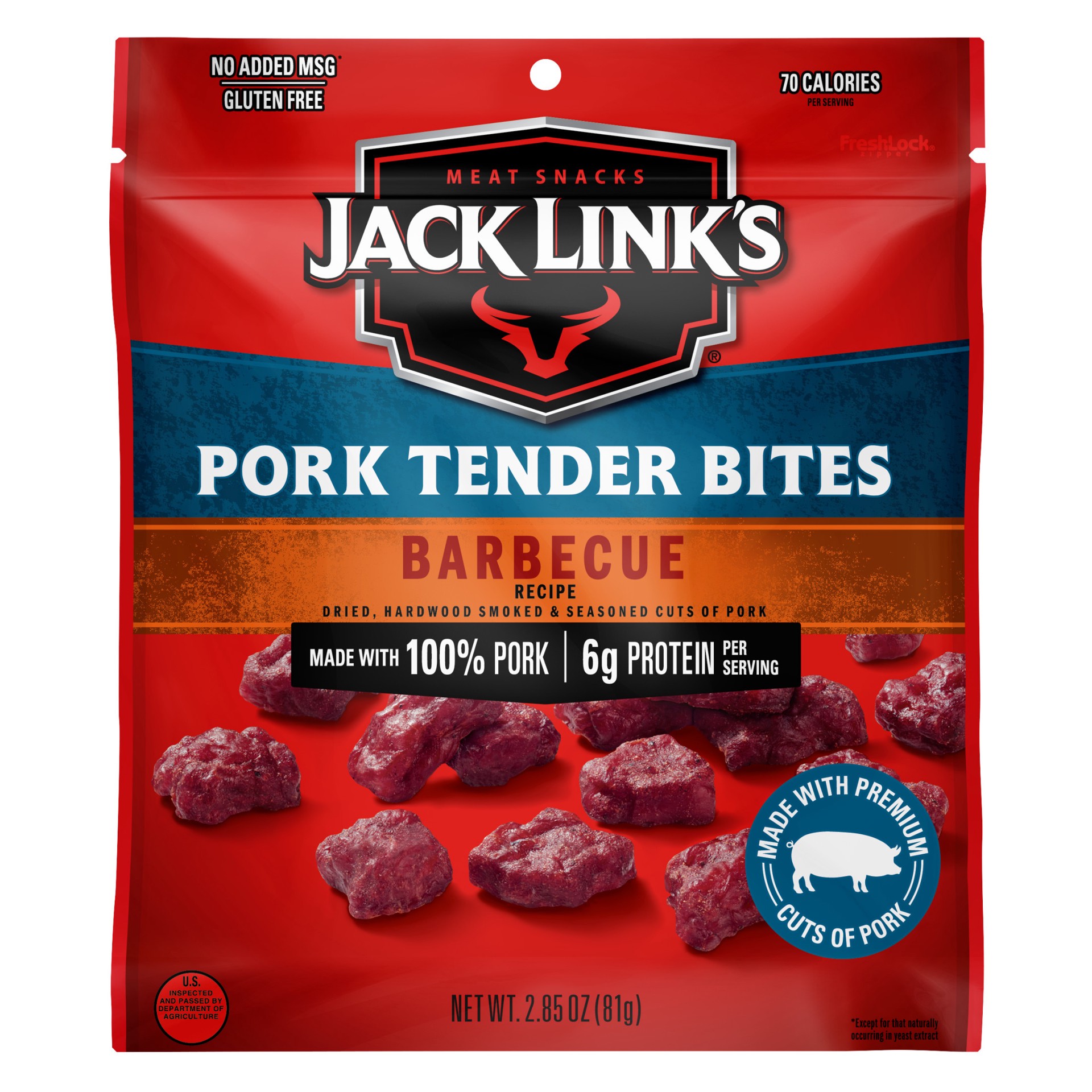 slide 1 of 9, Jack Link's Barbecue Pork Tender Bites- 2.85 oz, 4.5 oz