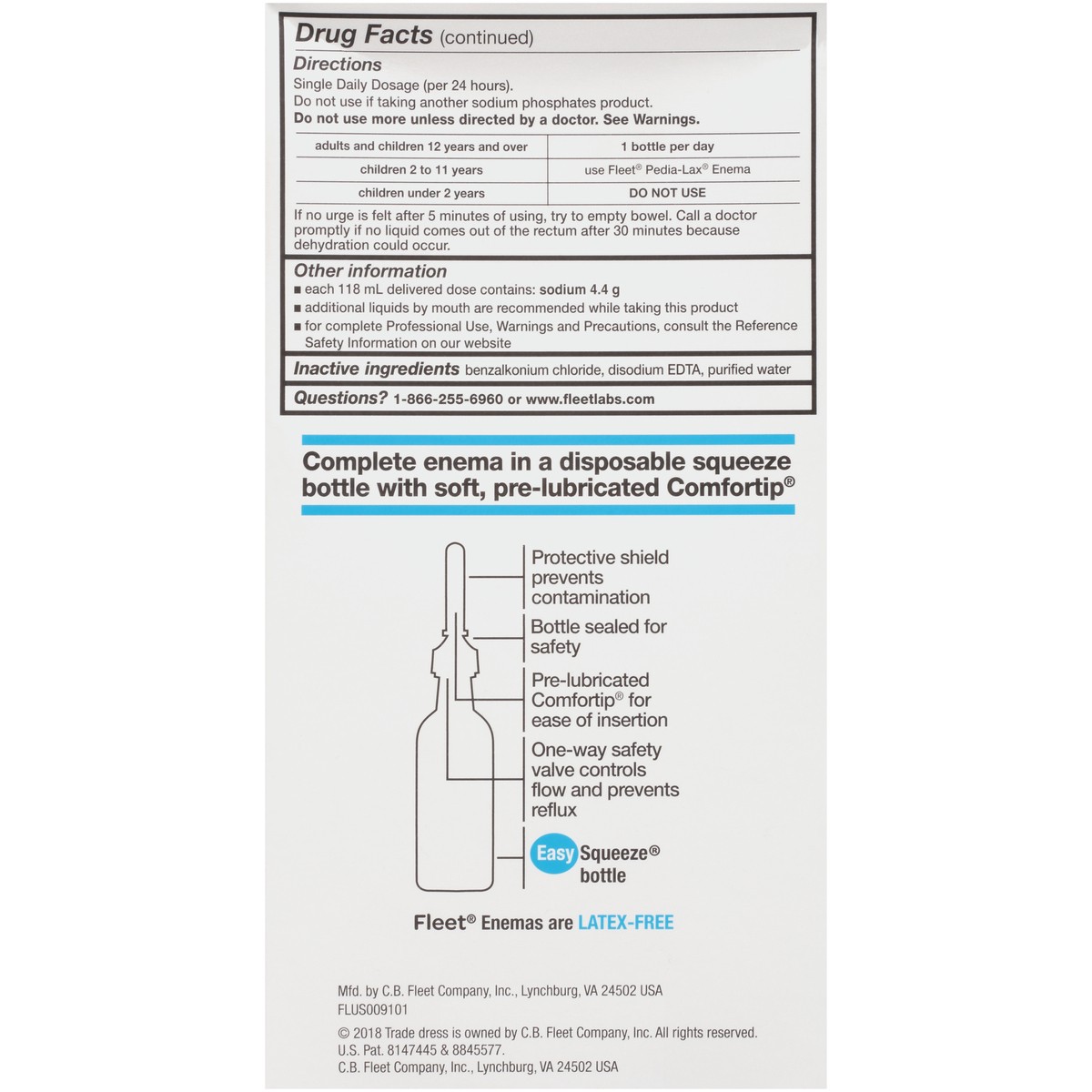 slide 4 of 10, Fleet Laxatives, Saline Enema for Adult Constipation Relief, Prefilled Enema Kit for Fast Acting Constipation Relief, 4.5 fl oz, 2 Bottles, 9 oz