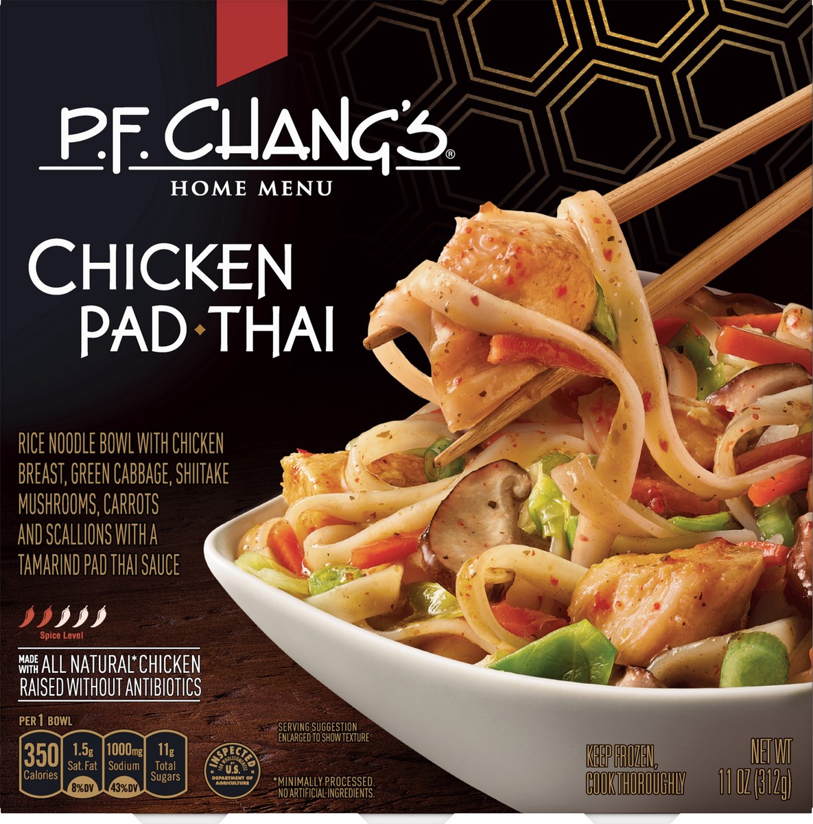 slide 6 of 9, P.F. Chang's Frozen Chicken Pad Thai Bowl - 11oz, 11 oz