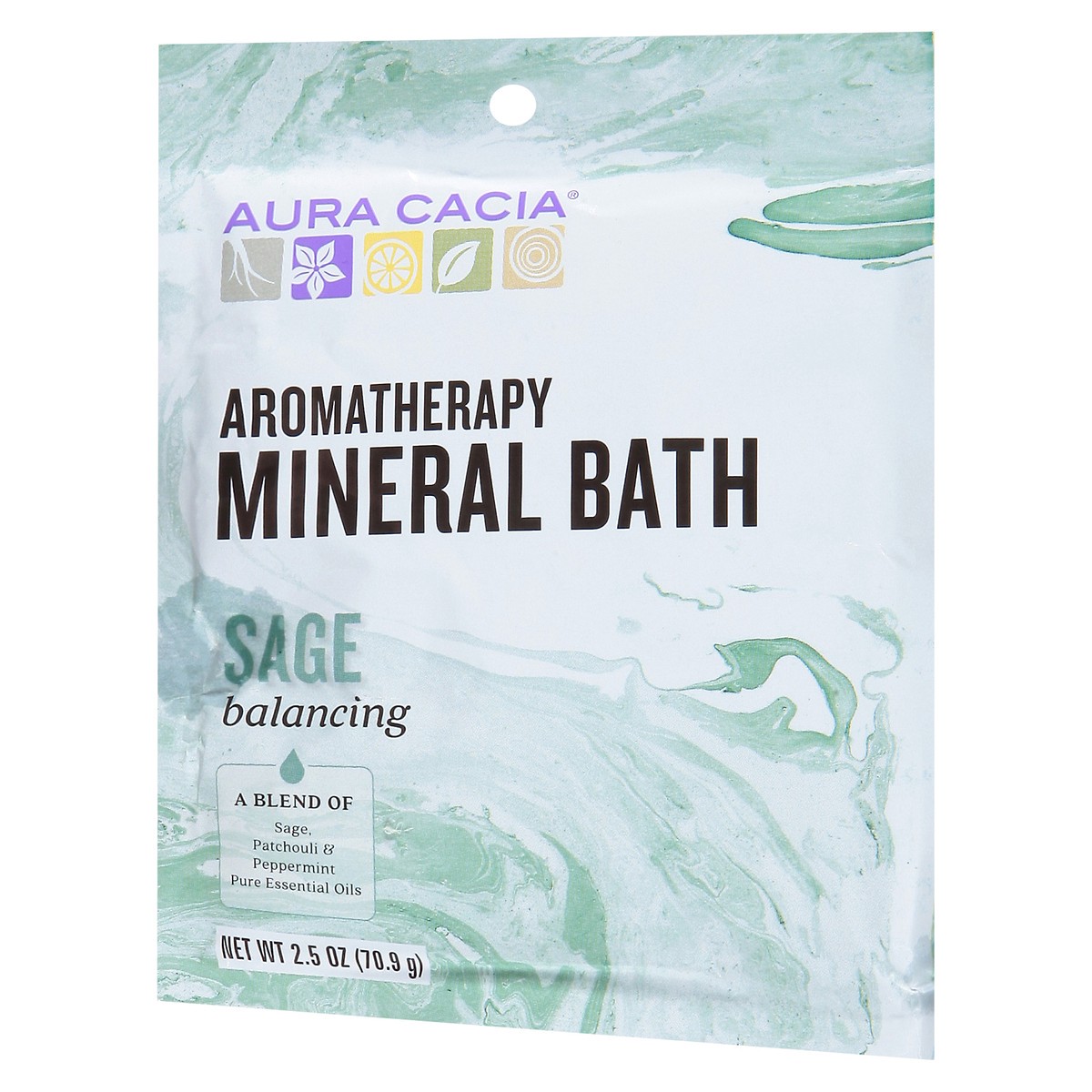 slide 3 of 9, Aura Cacia Balancing Sage Purify Mineral Bath, 2.5 oz