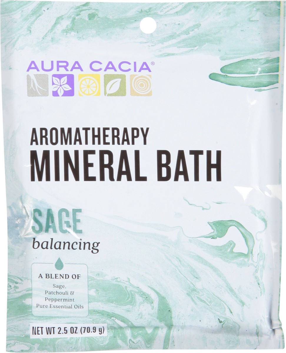 slide 6 of 9, Aura Cacia Balancing Sage Purify Mineral Bath, 2.5 oz