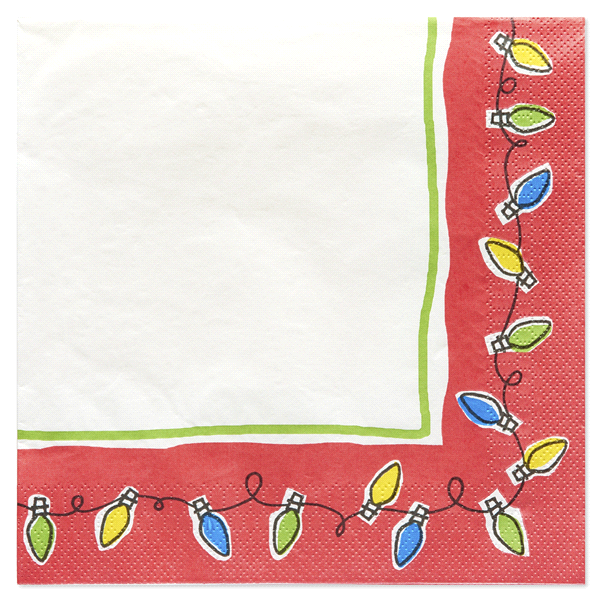 slide 1 of 1, Papyrus Holiday Lights Dinner Napkins, 1 ct