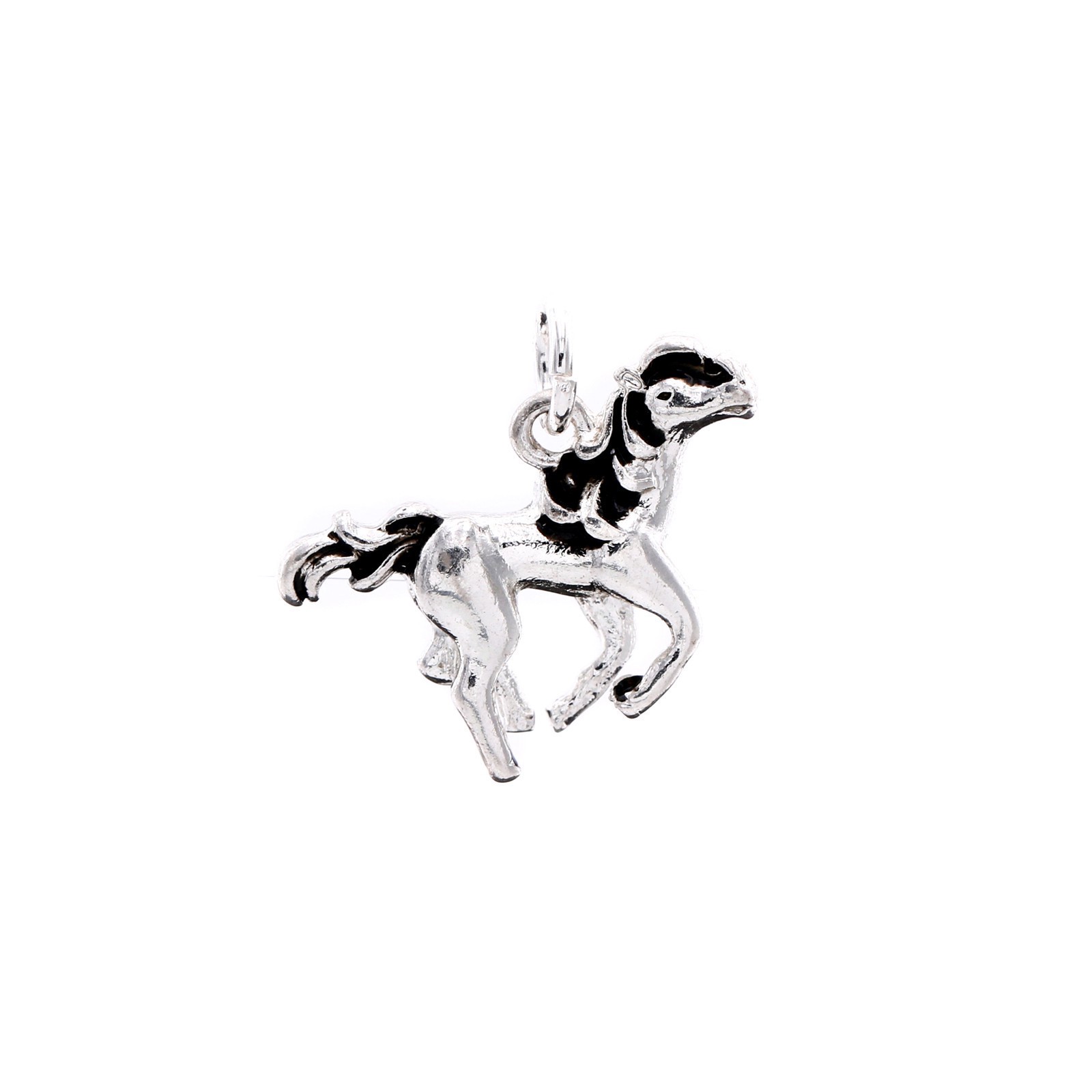 slide 2 of 4, Charmalong Antique Silver Plated Horse Charm By Bead Landing, 0.87 in x 0.71 in x 0.2 in