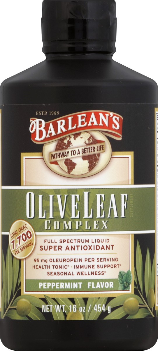 slide 1 of 3, Barlean's Olive Leaf Complex 16 oz, 16 oz