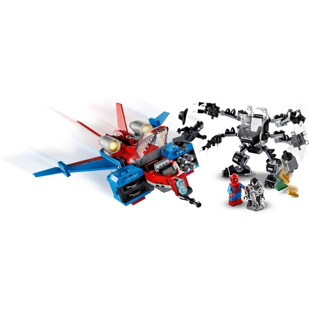 slide 4 of 7, LEGO Marvel Spider-Man Spider-Jet vs Venom Mech 76150 , 1 ct