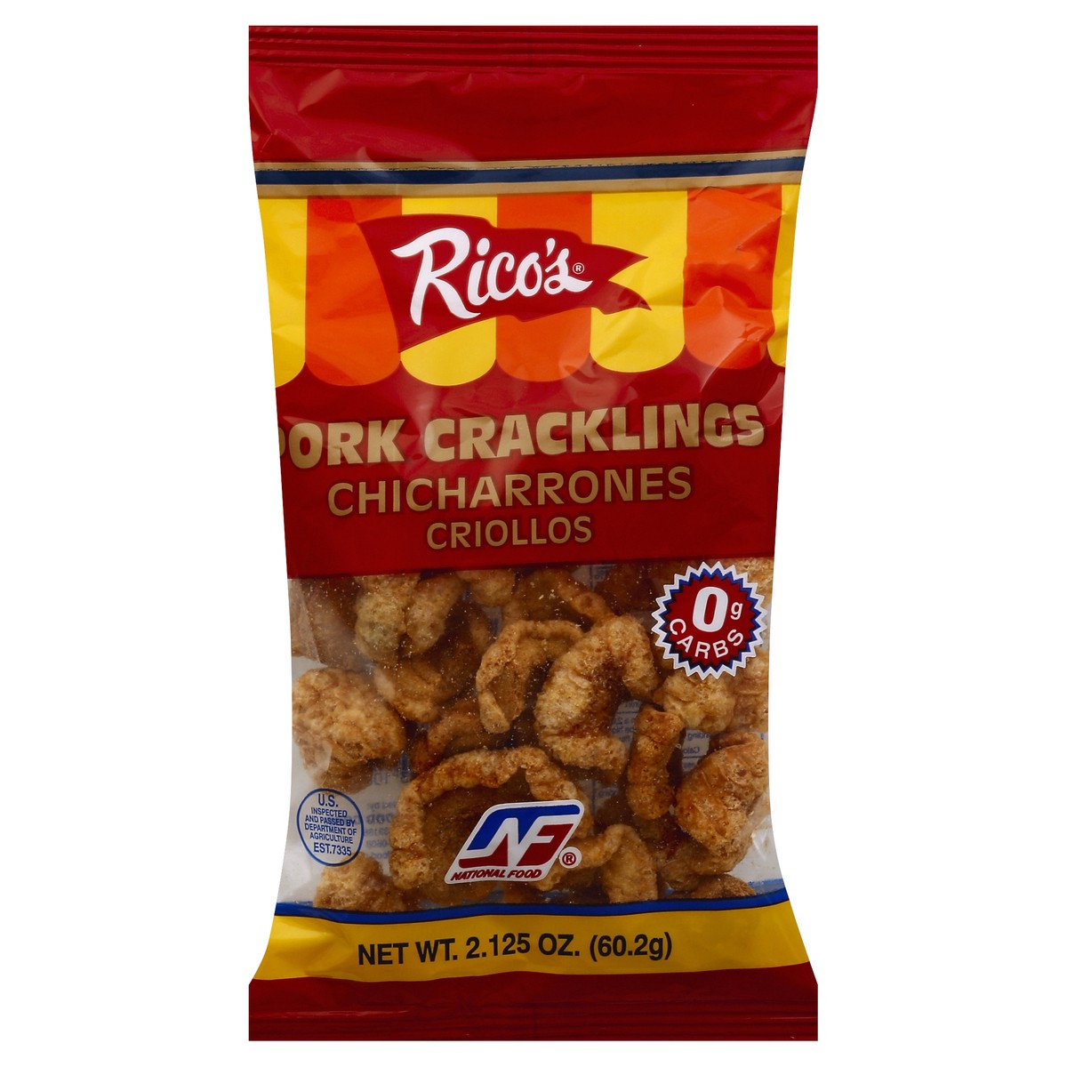 slide 3 of 7, Rico's Pork Cracklings 2.125 oz, 2.125 oz