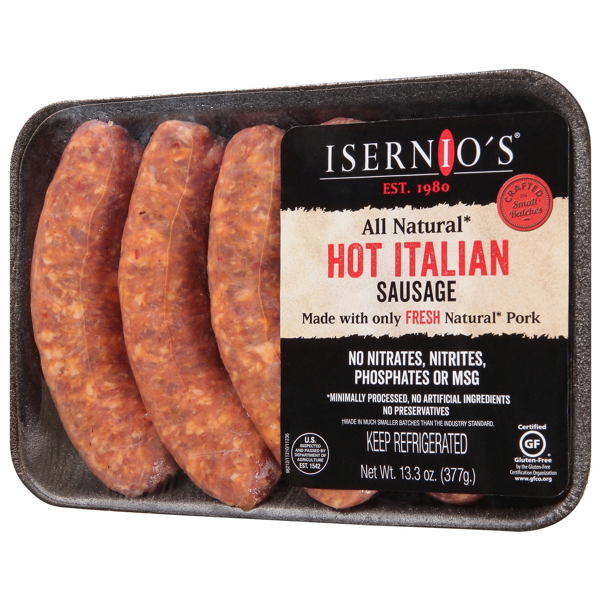 slide 10 of 14, Isernio's Hot Italian Sausage 13.3 oz, 13.3 oz