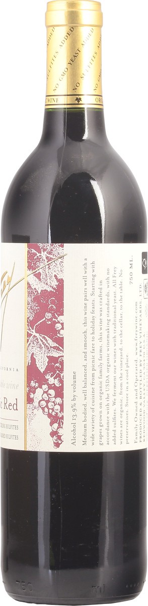 slide 6 of 9, Frey Organic Red Blend, 750 ml