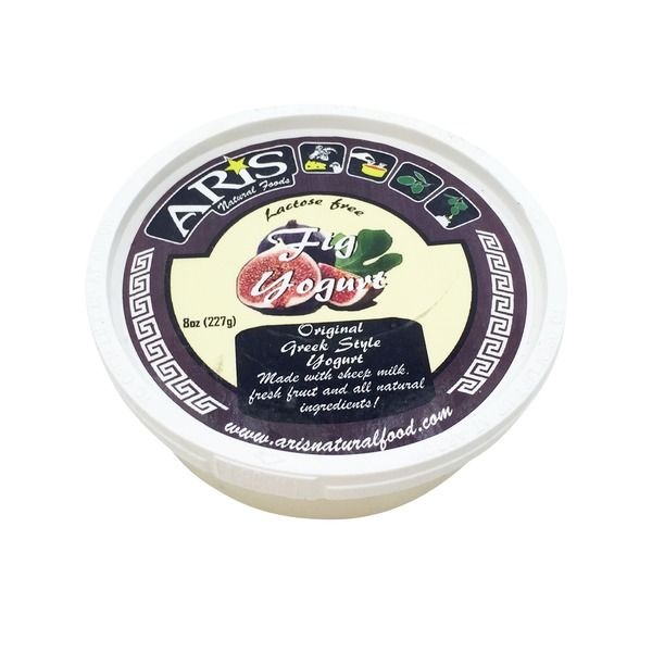 slide 1 of 1, Aris Natural Foods Original Greek Style Fig Yogurt, 8 oz