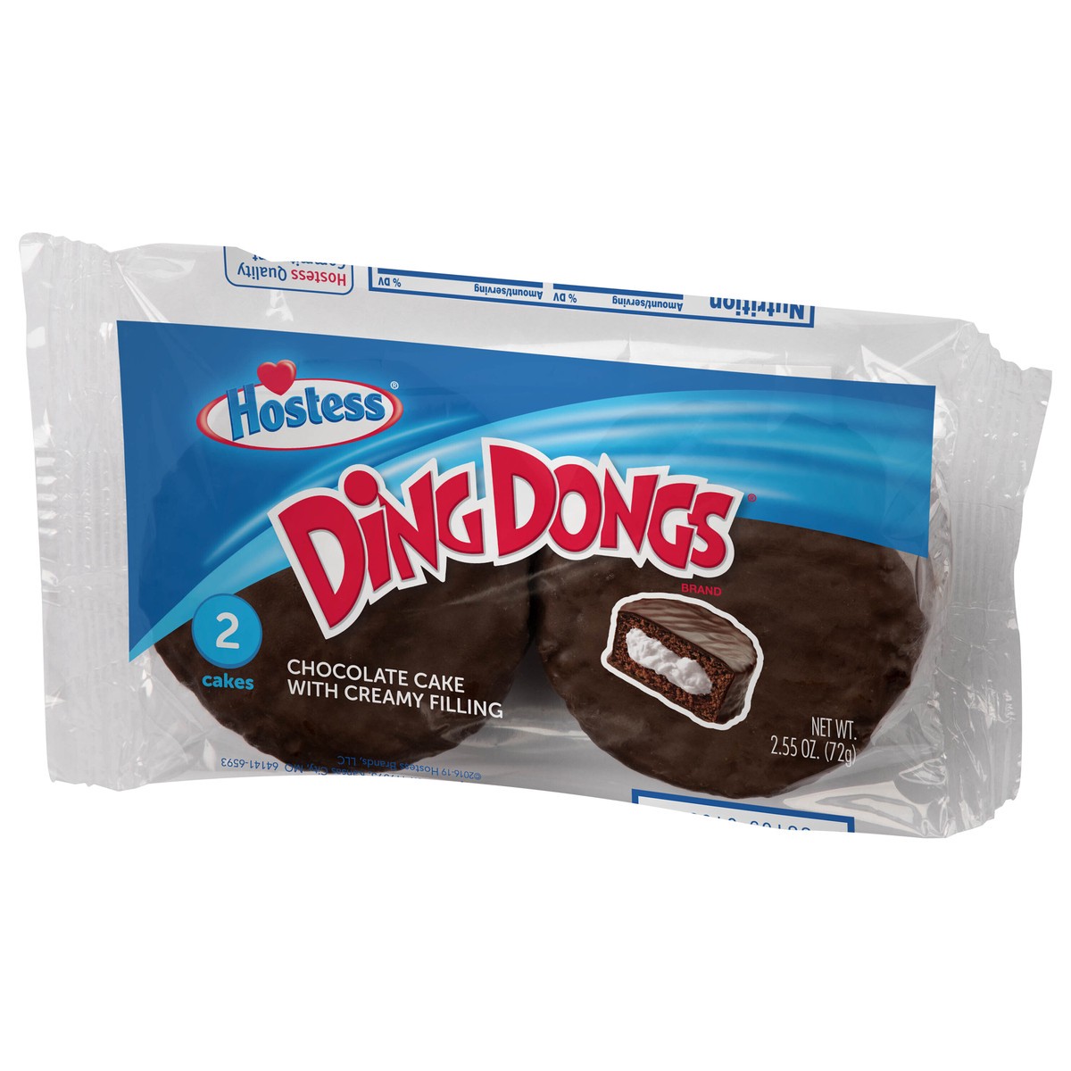 slide 3 of 9, HOSTESS Chocolate DING DONGS Single Serve, 2 Count, 2.55 oz, 2.55 oz