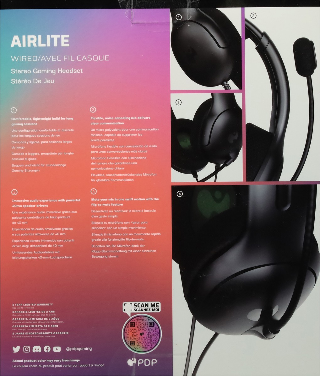 slide 4 of 12, PDP Airlite Wired Stereo Gaming Headset 1 ea, 1 ct