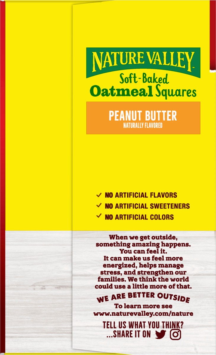 slide 9 of 9, Nature Valley Soft-Baked Oatmeal Squares, Peanut Butter Breakfast Snacks, 12 ct, 14.88 OZ, 14.88 oz