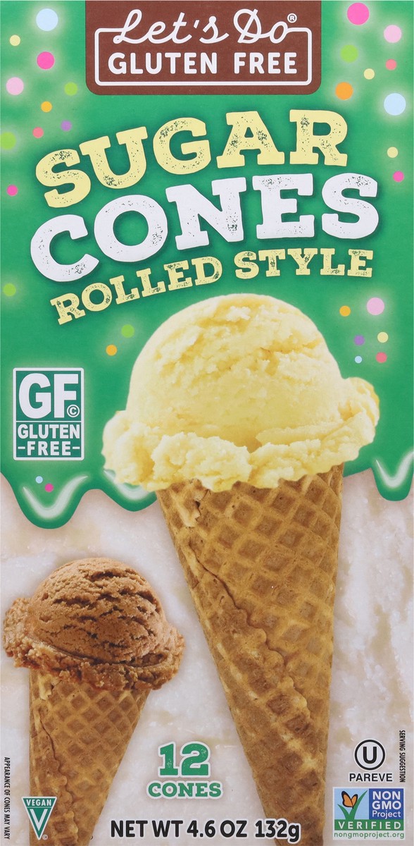 slide 11 of 15, Let's Do Gluten Free Rolled Style Sugar Cones 12 ea, 12 ct; 4.6 oz