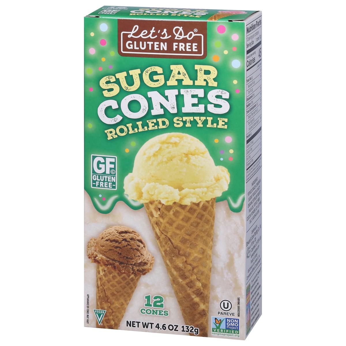 slide 4 of 15, Let's Do Gluten Free Rolled Style Sugar Cones 12 ea, 12 ct; 4.6 oz