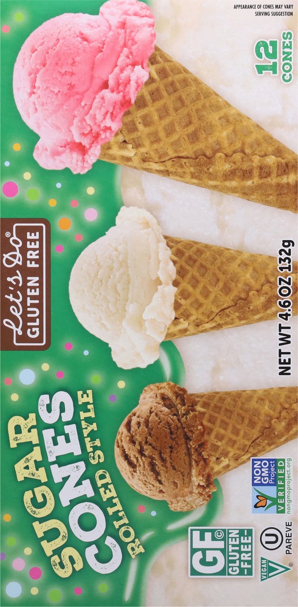 slide 7 of 15, Let's Do Gluten Free Rolled Style Sugar Cones 12 ea, 12 ct; 4.6 oz