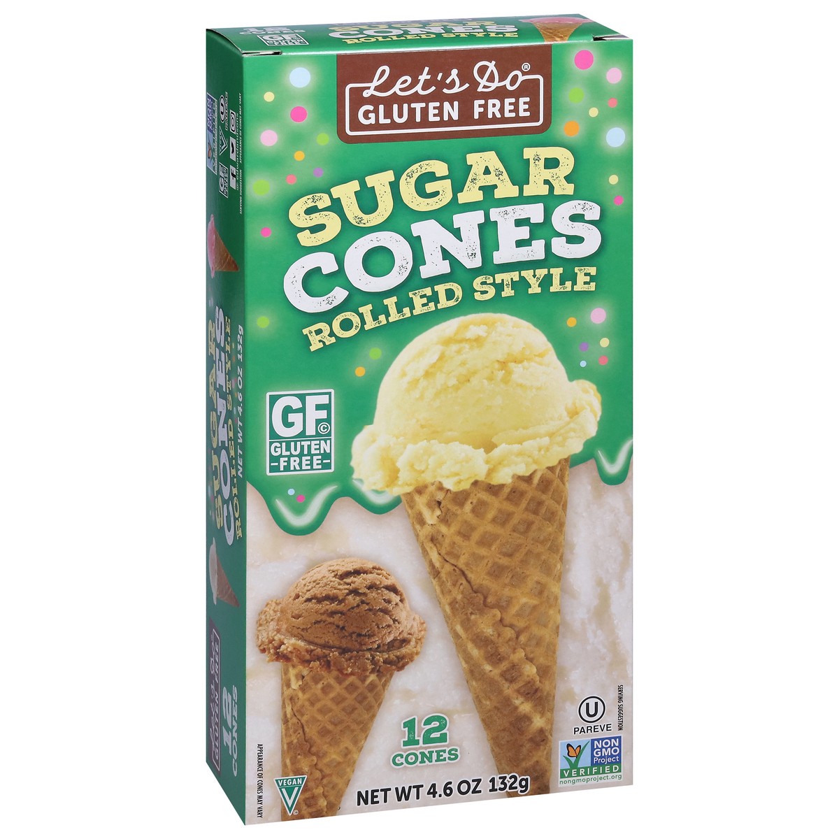 slide 9 of 15, Let's Do Gluten Free Rolled Style Sugar Cones 12 ea, 12 ct; 4.6 oz