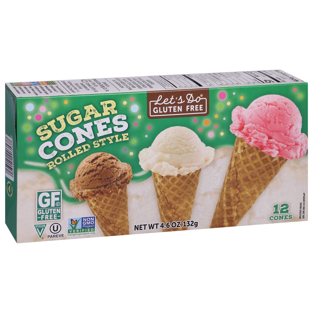 slide 15 of 15, Let's Do Gluten Free Rolled Style Sugar Cones 12 ea, 12 ct; 4.6 oz