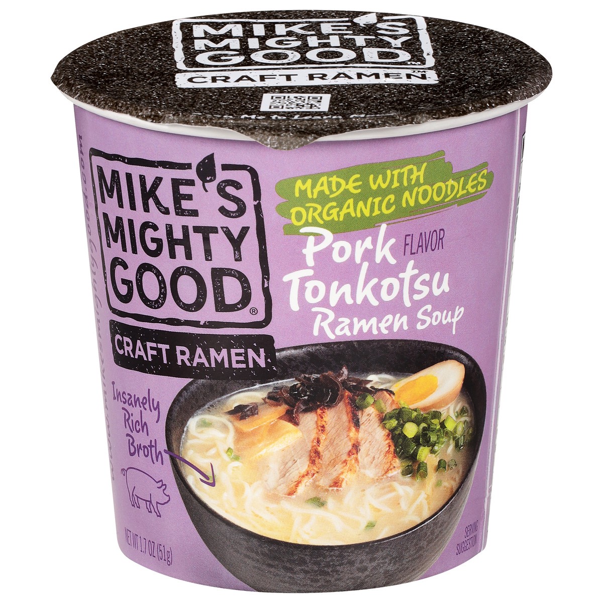 slide 1 of 1, Mike's Mighty Good Pork Tonkotsu Craft Ramen Soup, 1.7 oz