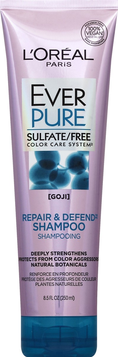 slide 1 of 5, L'Oréal L'Oreal Paris EverPure Sulfate Free Repair & Defend Shampoo, 8.5 fl oz