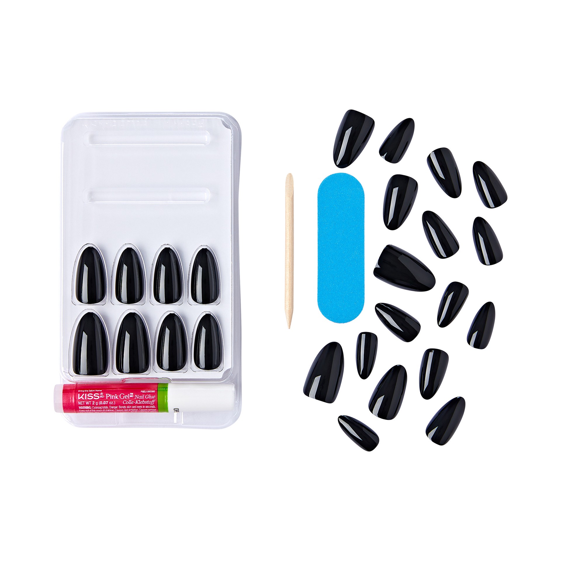 slide 3 of 5, KISS Gel Fantasy Sculpted Halloween Press-On Nails, Purple, Medium, Almond, 31 Ct., 1 ct