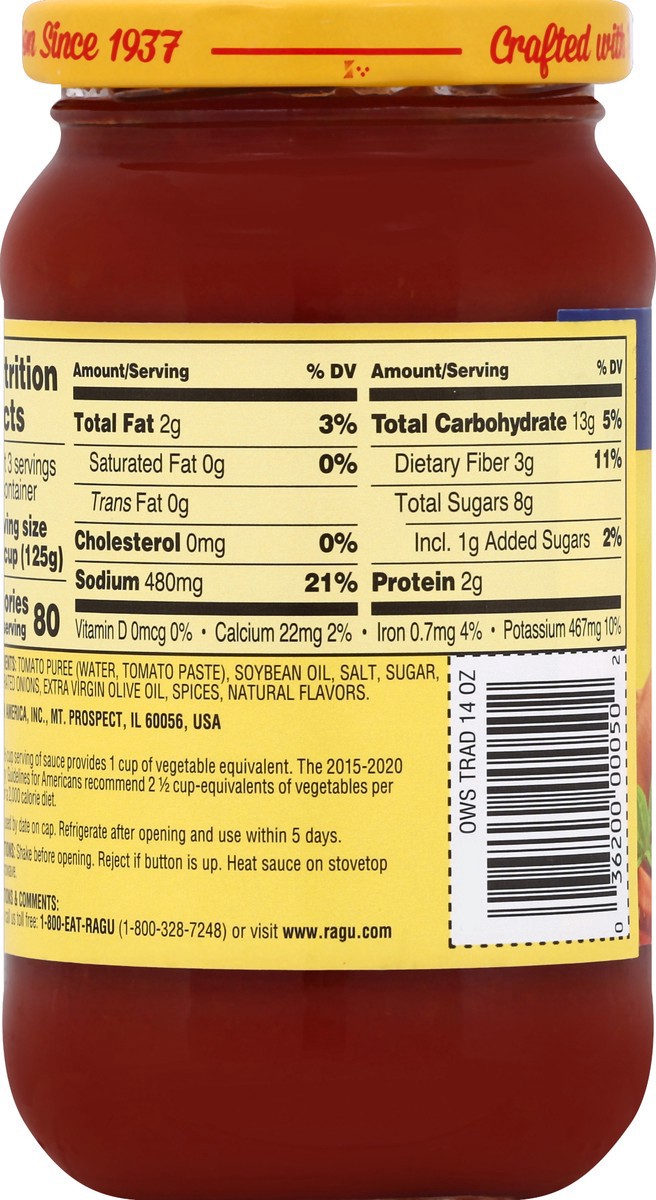 slide 5 of 7, Ragu Old World Style Traditional Sauce 14 oz., 14 oz