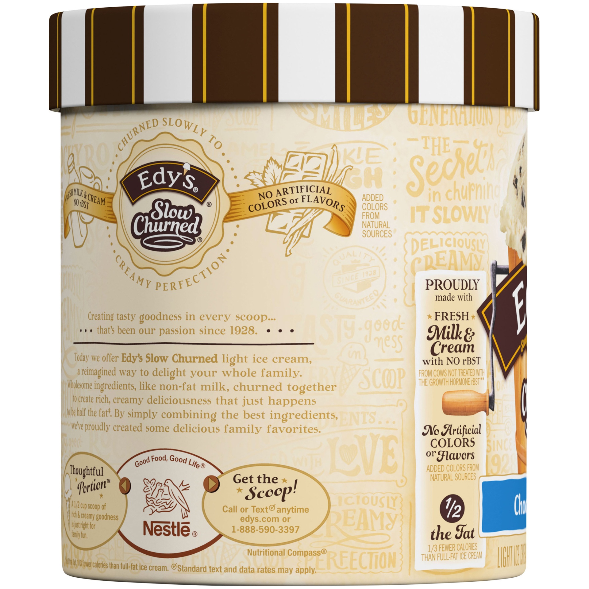 slide 6 of 7, Edy's Slow Churned Chocolate Chip Light Ice Cream, 48 oz