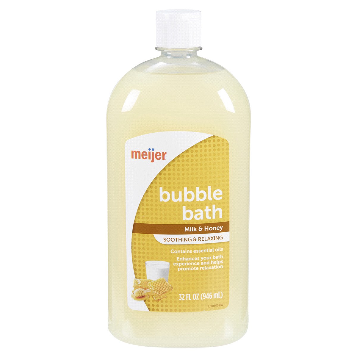 slide 1 of 5, Meijer Bubble Bath, Milk & Honey, 32 oz