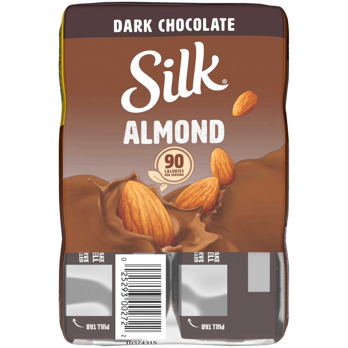 slide 11 of 14, Silk Shelf-Stable Almond Milk Singles, Dark Chocolate, Dairy-Free, Vegan, Non-GMO Project Verified, 8 oz., 6 Pack, 8 fl oz