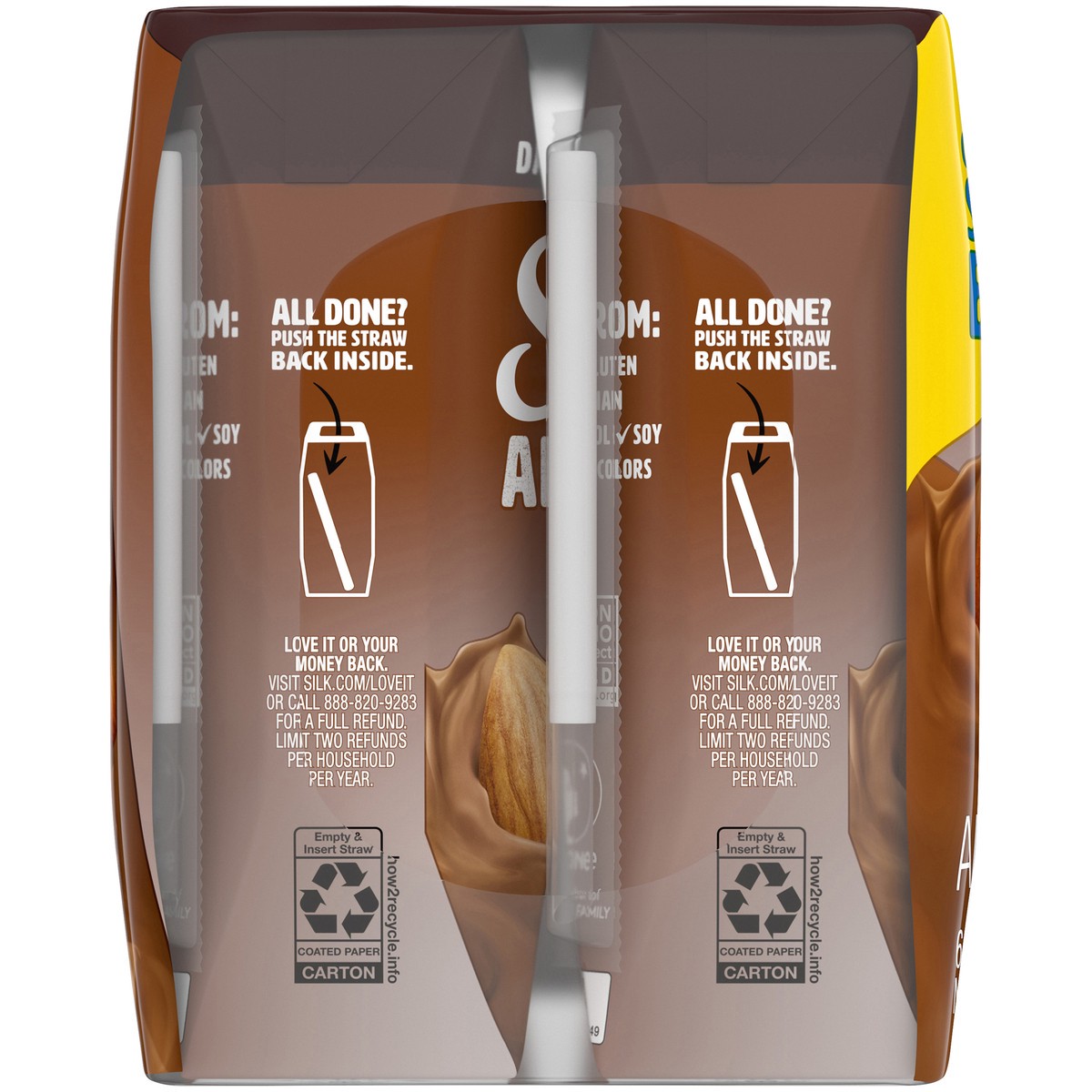 slide 5 of 14, Silk Shelf-Stable Almond Milk Singles, Dark Chocolate, Dairy-Free, Vegan, Non-GMO Project Verified, 8 oz., 6 Pack, 8 fl oz