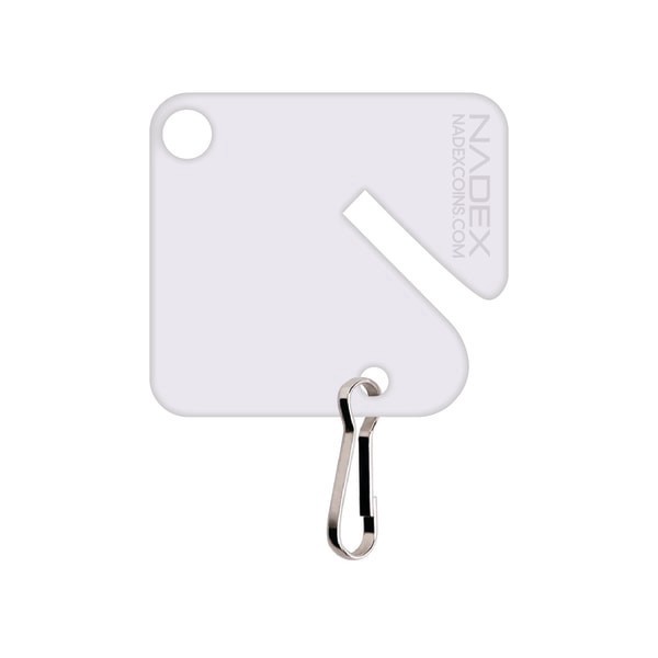 slide 2 of 2, Nadex Slotted Key Tags, White, Pack Of 20 Tags, 20 ct