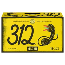 Goose Island Beer Co. Beer Co. 312 Urban Wheat Ale Craft Beer, 15 Pack 12 fl oz Cans