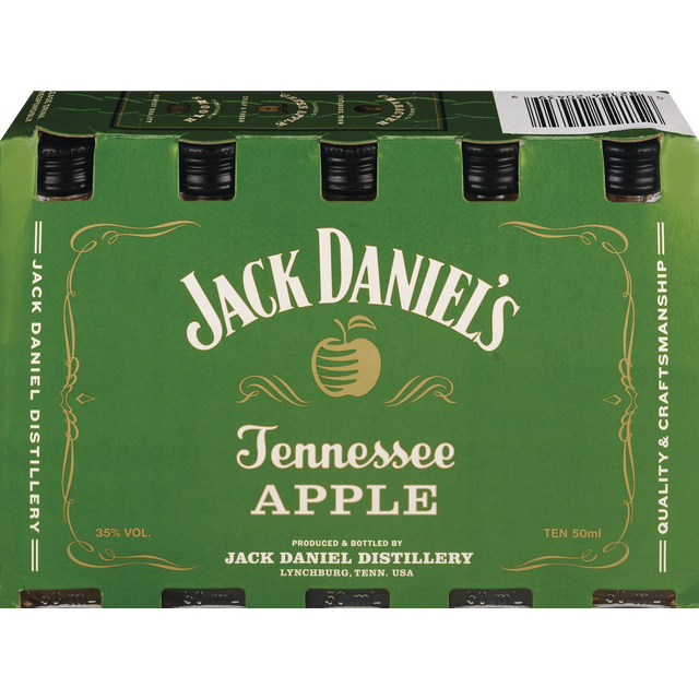 slide 1 of 1, Jack Daniel's Tennessee Apple Whiskey Specialty, 50 mL Bottle, 70 Proof, 50 ml