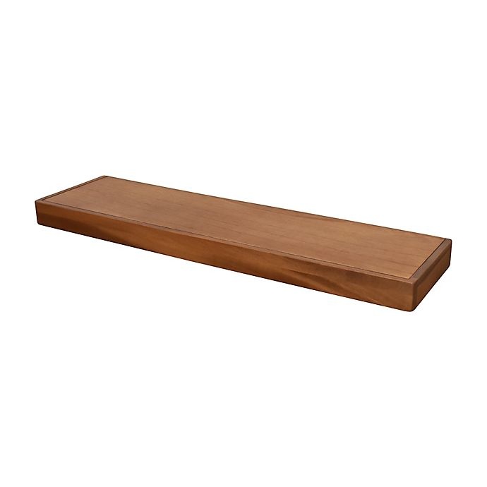 slide 1 of 3, 222 Fifth Acacia Floating Wall Shelf - Natural, 32 in